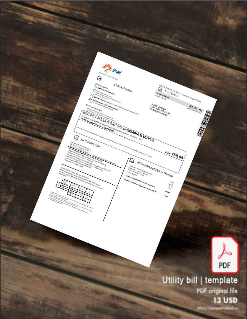 Utility bill | Albanian Power | Albania